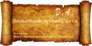 Deutelbaum Artemíszia névjegykártya